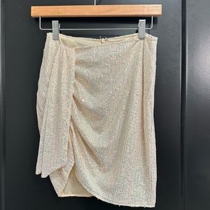 Champagne sparkle mini skirt